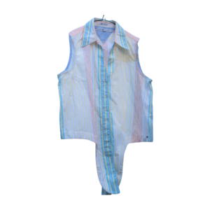 Multi-colored Striped Vest Shirt- Size 16