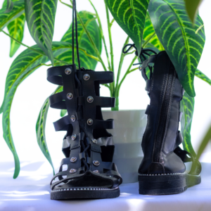 Black Cage Sandals- Size 39
