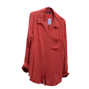 Rust Orange Oversized Shirt- Size 12